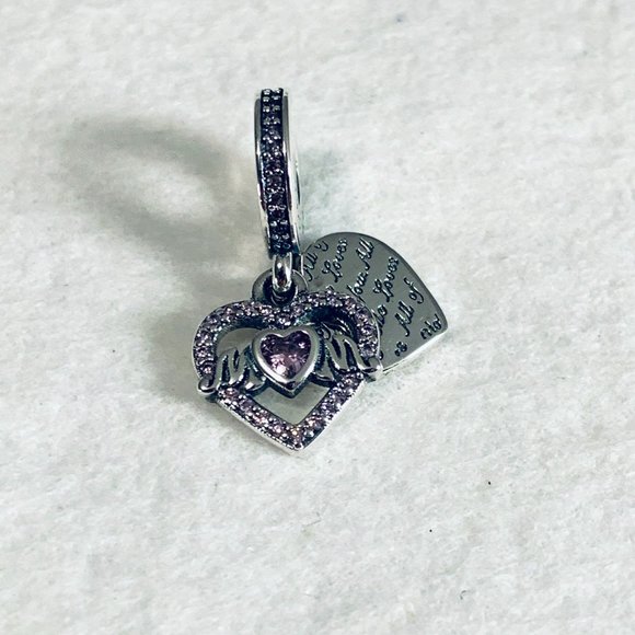 Pandora Heart & Mom Dangle Charm 799402C01 - Picture 7 of 8